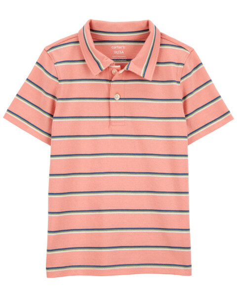 Toddler Striped Jersey Polo 2T