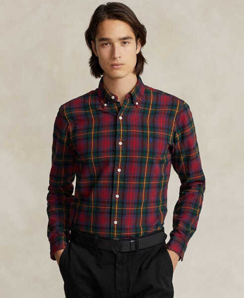 Men's Classic-Fit Plaid Oxford Shirt