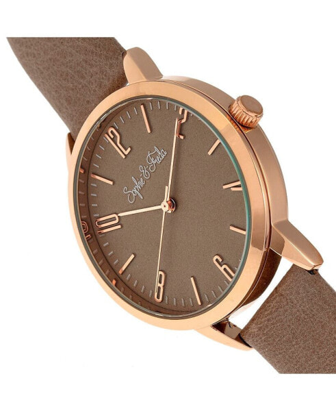 Women Vancouver Leather Watch - Tan, 36mm