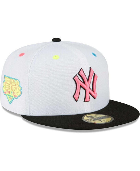 Men's White New York Yankees Neon Eye 59FIFTY Fitted Hat