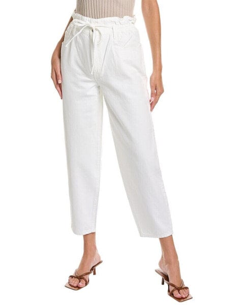 7 For All Mankind Paperbag Balloon White Jeans Women's