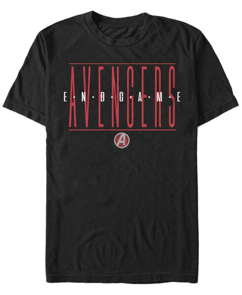 Marvel Men's Avengers Endgame Text Logo, Short Sleeve T-shirt