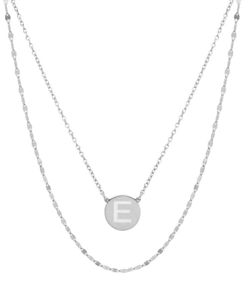 Giani Bernini initial Disc Layered Pendant Necklace in Sterling Silver, Created for Macy's