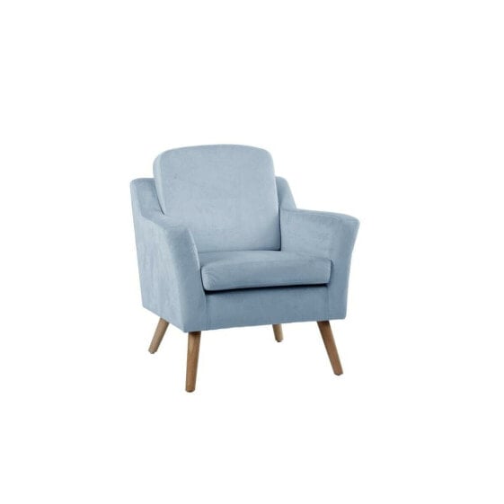 Кресло мягкое DKD Home Decor Небесно-синее Натуральное Деревянное Пластиковое 74 x 76 x 85 см