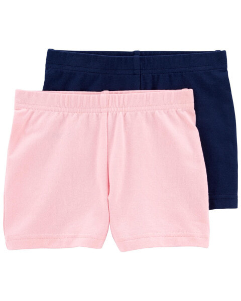 Toddler 2-Pack Pink/Navy Bike Shorts 3T