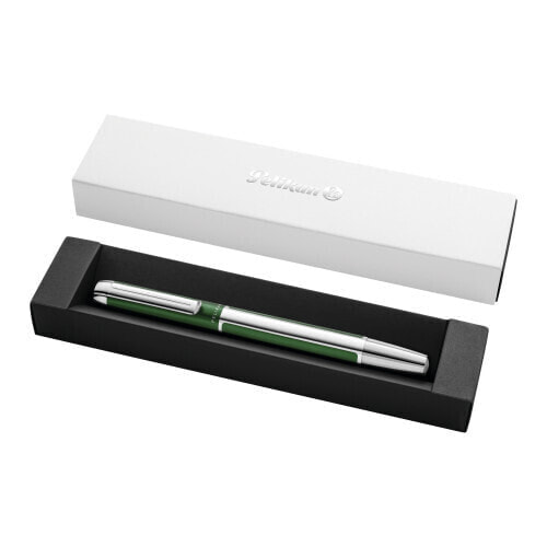 Pelikan Pura P40 - Green - Silver - Cartridge filling system - Blue - Aluminium - Stainless steel - Bold