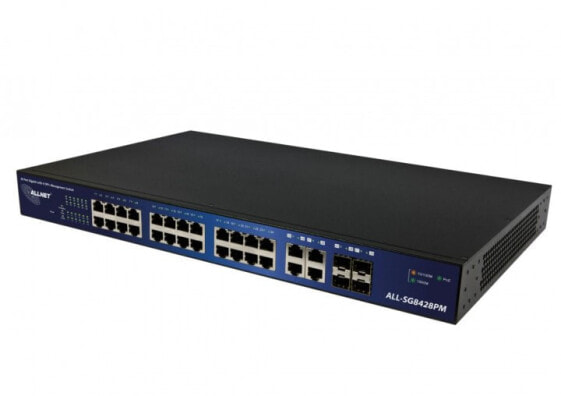 ALLNET ALL-SG8428PM - Managed - L2 - Gigabit Ethernet (10/100/1000) - Power over Ethernet (PoE) - Rack mounting - 1U