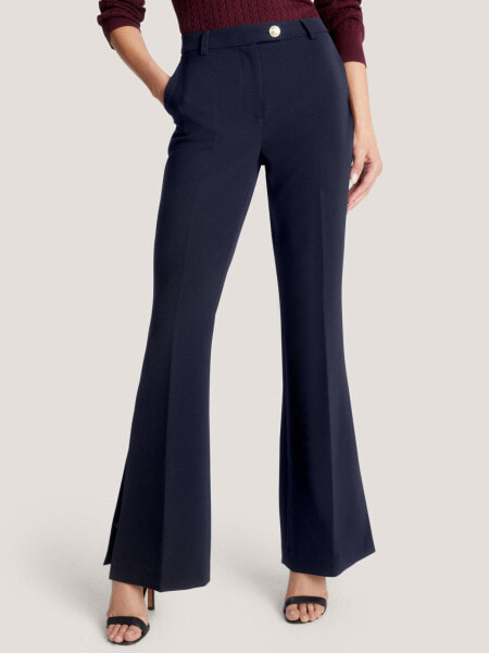 Slim Fit Split-Hem Flare Pant