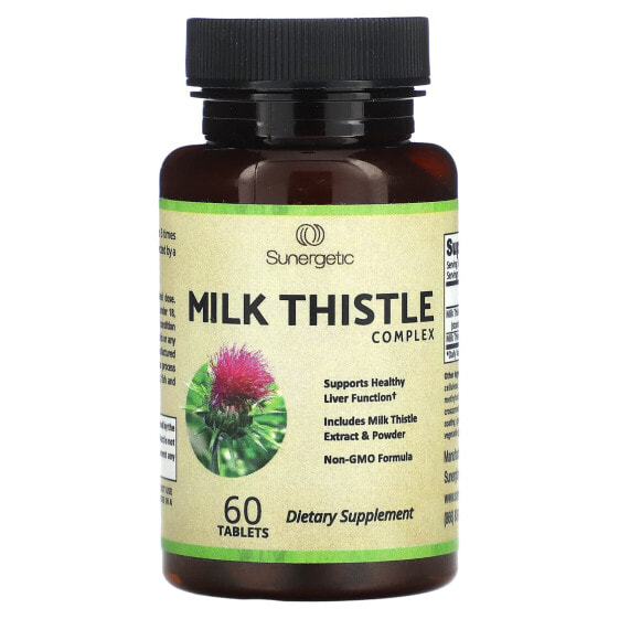 Витамины и БАДы для здоровья печени Sunergetic Milk Thistle Complex, 60 таблеток
