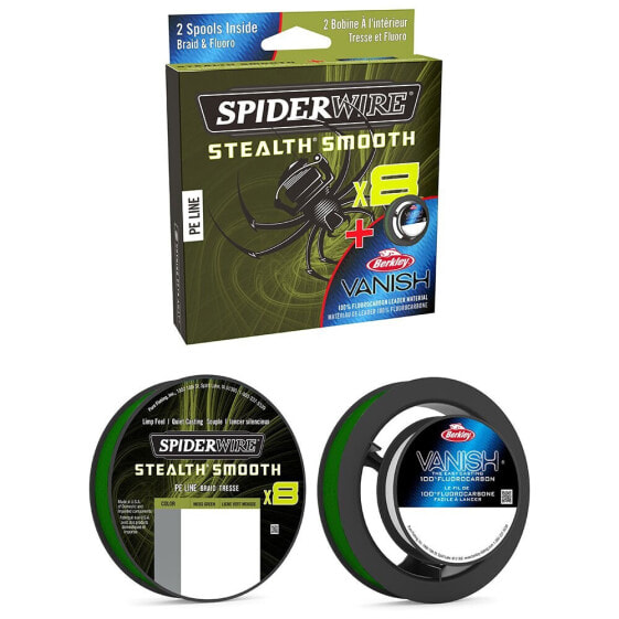 SPIDERWIRE Braided Line 150 m Vanish Fluorocarbon 50 m