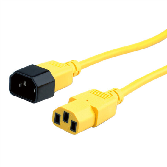 ROLINE Apparate-Verbindungskabel gelb 1.8m 19.08.1521 - Cable - Extension Cable