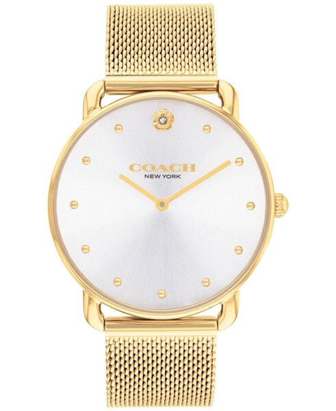 Women's Elliot Gold-Tone Stainless Steel Mesh Bracelet Watch 36mm