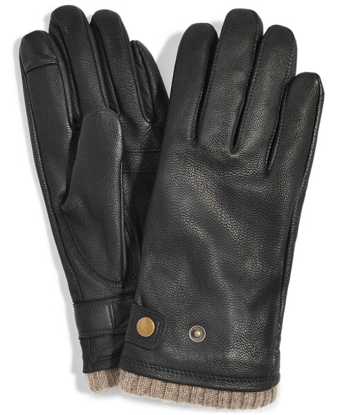 Men's Quilted Cashmere Gloves, Created for Macy's