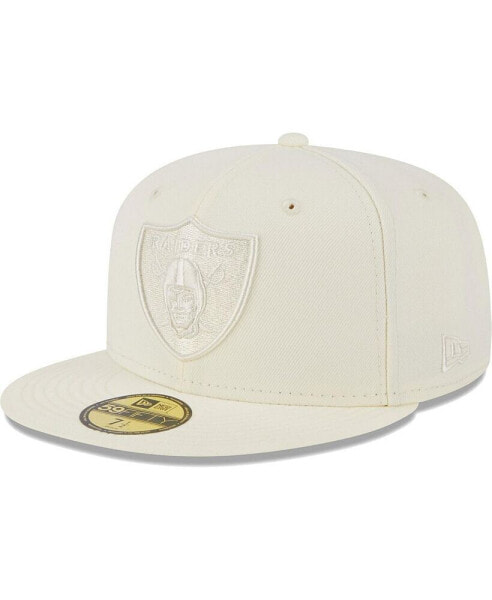 Men's Cream Las Vegas Raiders Color Pack 59FIFTY Fitted Hat