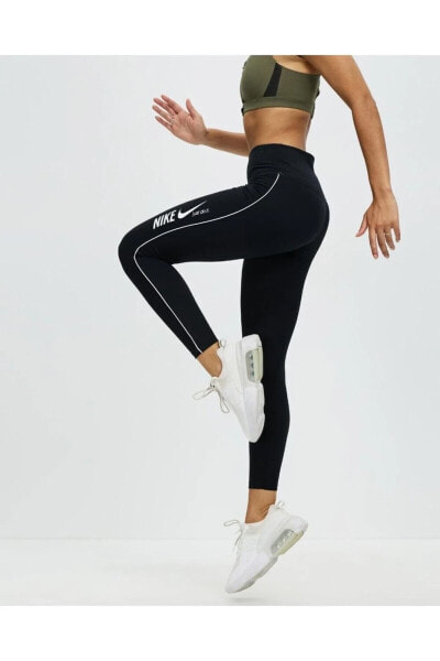 Леггинсы женские Nike One Dri-fit черного цвета со средней посадкой и длиной 7/8 DM7272-010