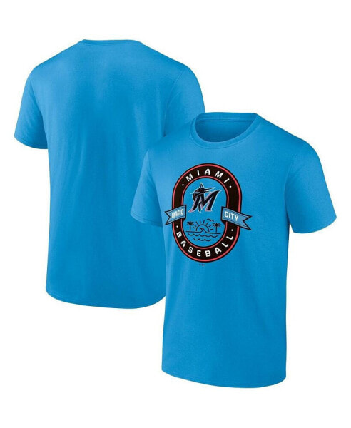 Men's Blue Miami Marlins Iconic Glory Bound T-shirt