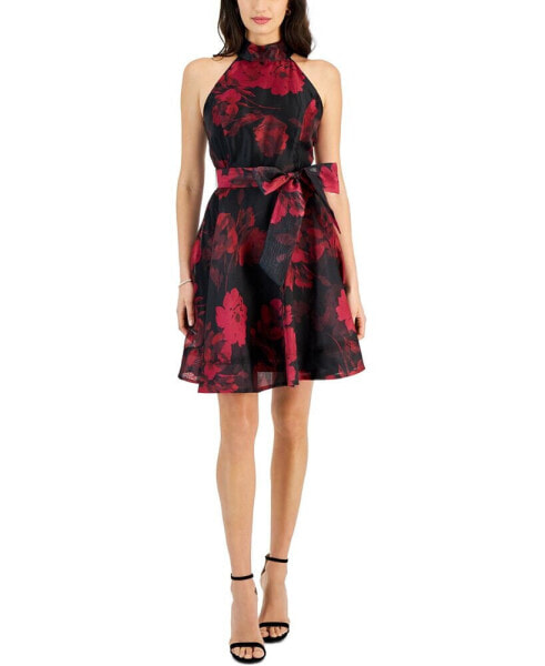 Women's Floral-Print Fit & Flare Dress