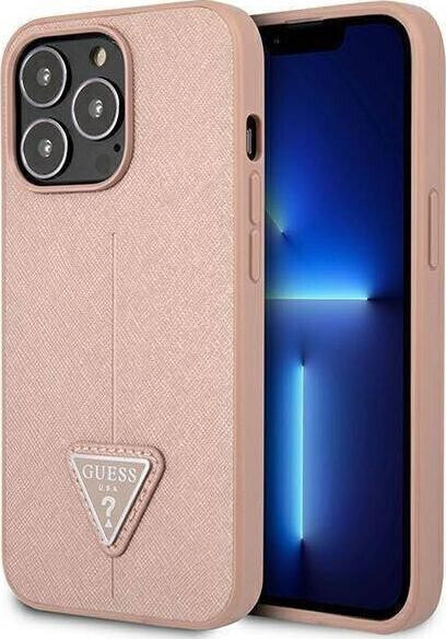 Guess Guess GUHCP13XPSATLP iPhone 13 Pro Max 6,7" różowy/pink hardcase SaffianoTriangle Logo