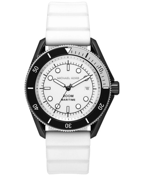 Men's Maritime Three-Hand White Silicone Watch 42mm
