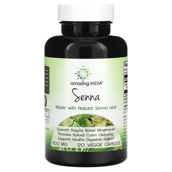 Senna , 500 mg , 120 Veggie Capsules