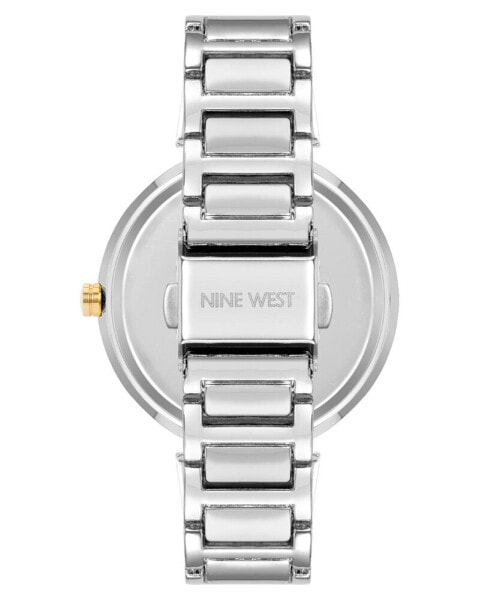 Women's Quartz Silver-Tone Alloy Link Bracelet Watch, 36mm