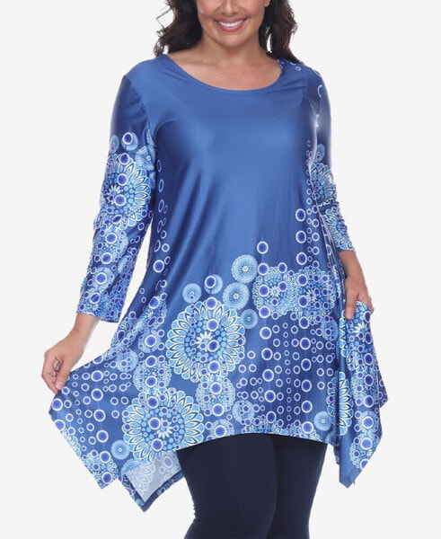 Plus Size Rella 3/4 Sleeve Tunic Top