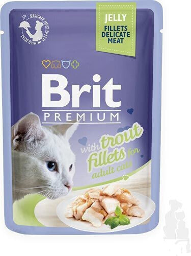 Brit KOT sasz.85g prem. żel SALMON FILLE