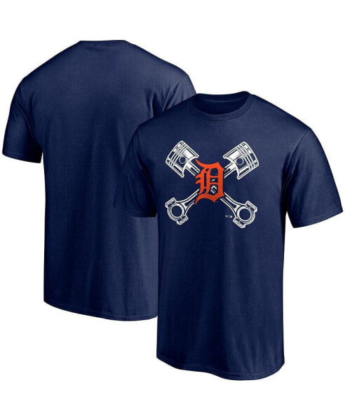 Men's Navy Detroit Tigers Crossed Hometown Collection T-shirt