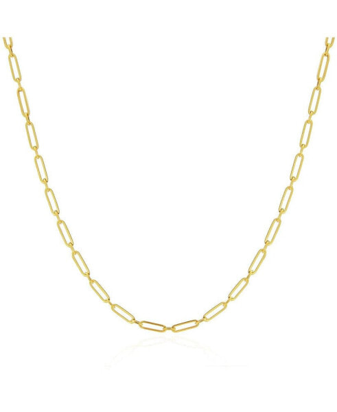 Paperclip Round Link Chain Necklace