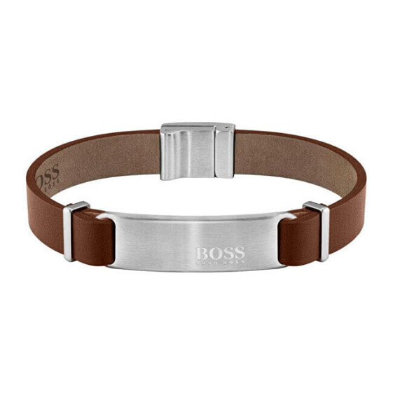 Brown leather bracelet for men Urbanite 1580046