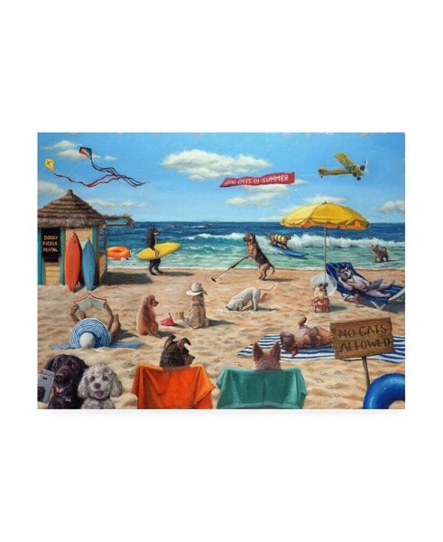 Lucia Heffernan Dog Beach Canvas Art - 19.5" x 26"