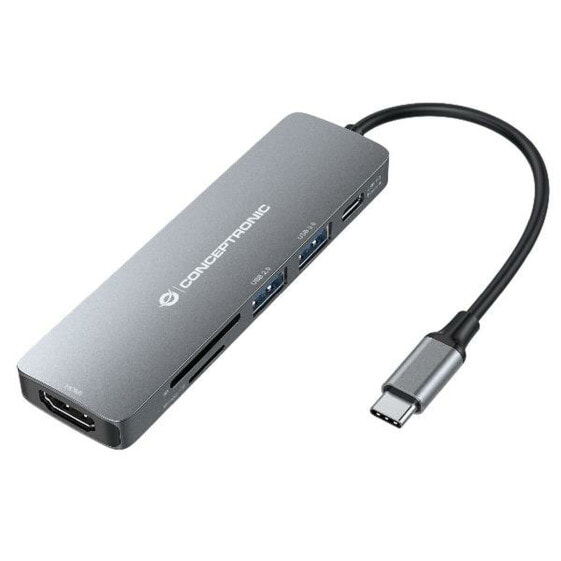 USB-разветвитель Conceptronic 110517507201 Серый