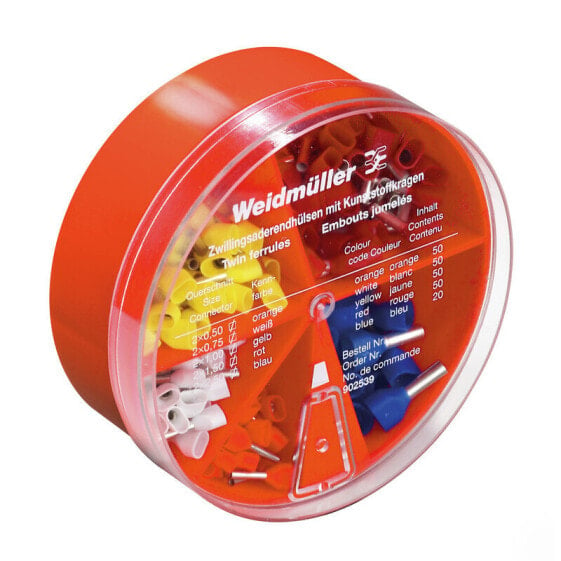 Электрический наконечник Weidmuller ZH-BOX - Синий - Оранжевый - Красный - Белый - Желтый - Пластиковый - 76 г - 9.2 см - 40 мм - 10 шт.