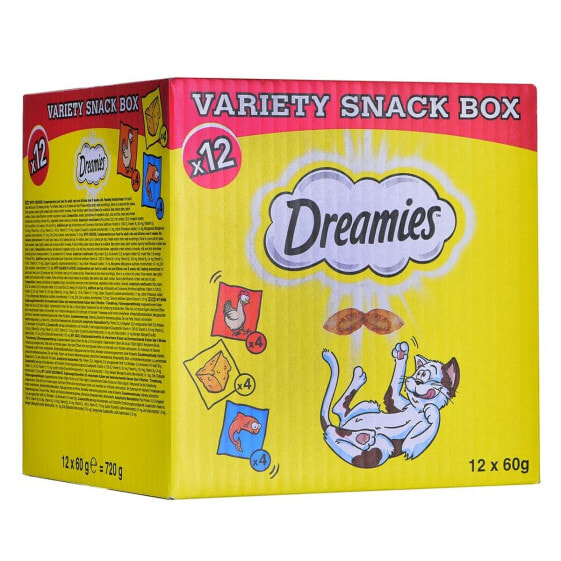 Snack for Cats Dreamies Variety 12 x 60 g Chicken Salmon Cheese