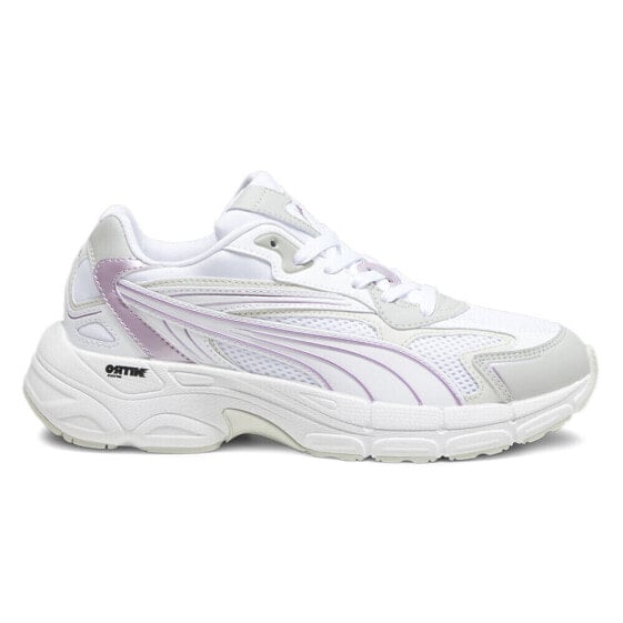 Puma Teveris Nitro Metallic Lace Up Womens White Sneakers Casual Shoes 39109805