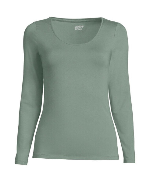 Футболка женская Lands' End с широким вырезом Scoop Neck Jersey