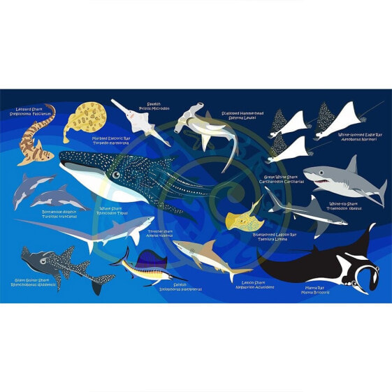 Полотенце пляжное OCEANARIUM Sharks & Rays L 80см x 140см