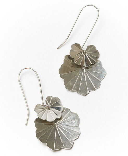 Silver-Tone and Gold-Tone Ishya Leaf Earrings