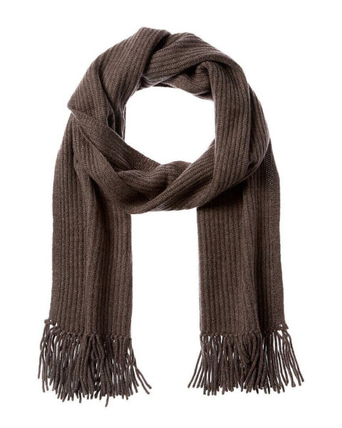 Hannah Rose Hadley Shaker Fringe Cashmere Scarf Women's Brown