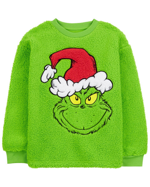 Toddler Grinch Fuzzy Pullover Sweatshirt 4T