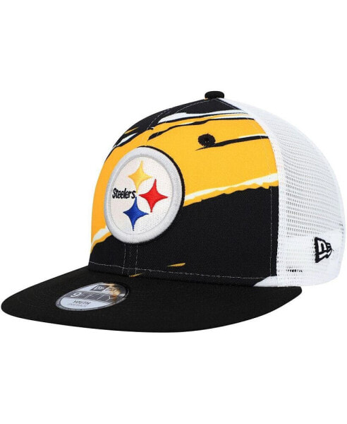 Youth Boys Black Pittsburgh Steelers Tear 9FIFTY Snapback Hat
