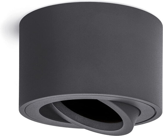 SMOL Extra flat Surface Mounted Spotlight Without Bulb Swivels in Black and White