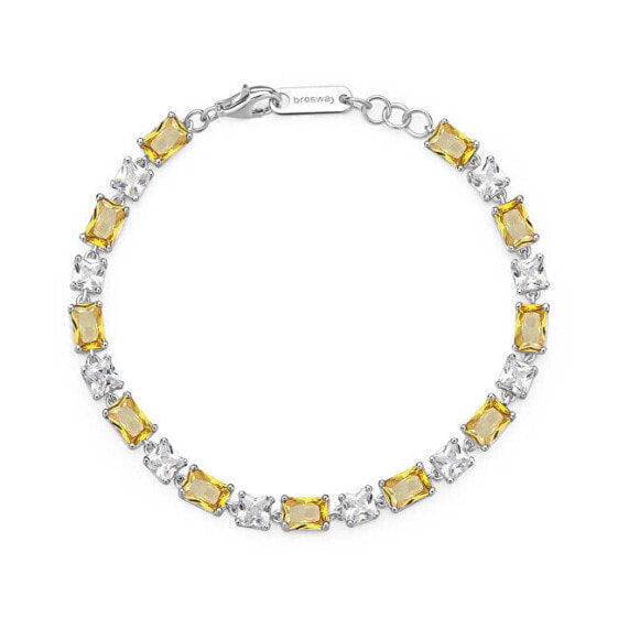 Fancy Energy Yellow Cubic Zirconia Silver Bracelet FEY15