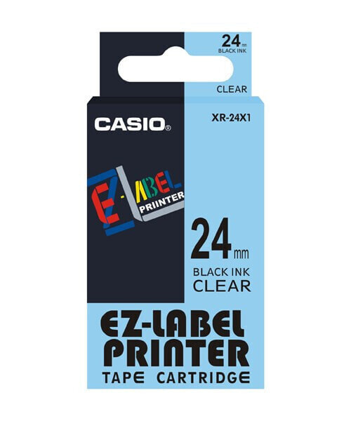 Casio XR-24X1 - Black on transparent - Black - 2.4 cm - 8 m - Box