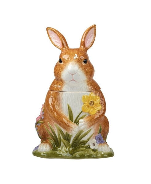 Easter Garden 3D Bunny 12" Cookie Jar