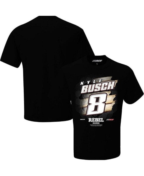 Men's Black Kyle Busch Rebel Bourbon Front Runner T-shirt