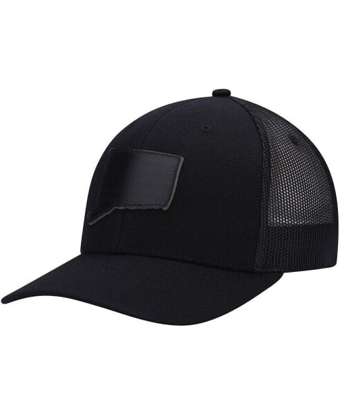 Men's Connecticut Blackout State Patch Trucker Snapback Hat
