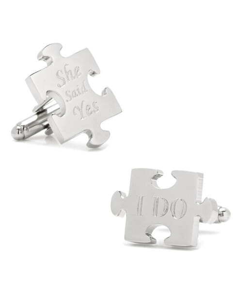 Wedding Puzzle Pieces Cufflinks Pair