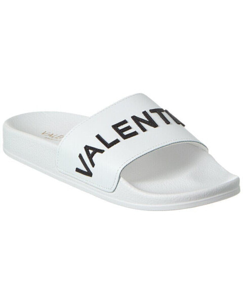 Valentino By Mario Valentino Angie Leather Slide Women's White 9