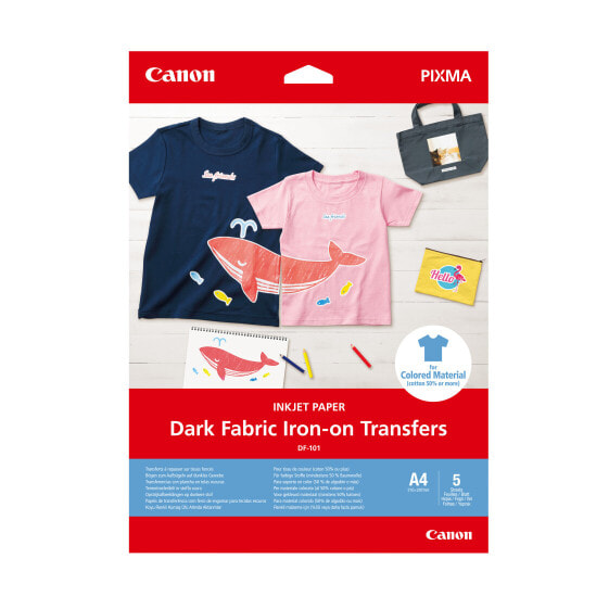 Canon DF-101 Dark Fabric Iron-on Transfers - A4 - 5 sheets - Inkjet - A4 - 5 pc(s)